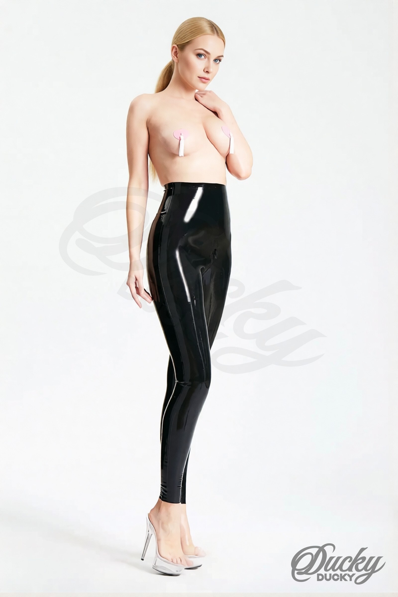 Altura – leggings de látex de talle alto