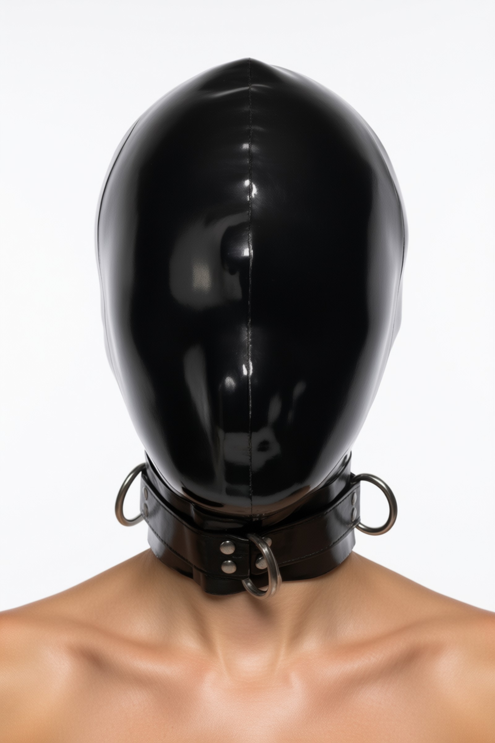 Bastion – latex masker voor het hele hoofd met ringen