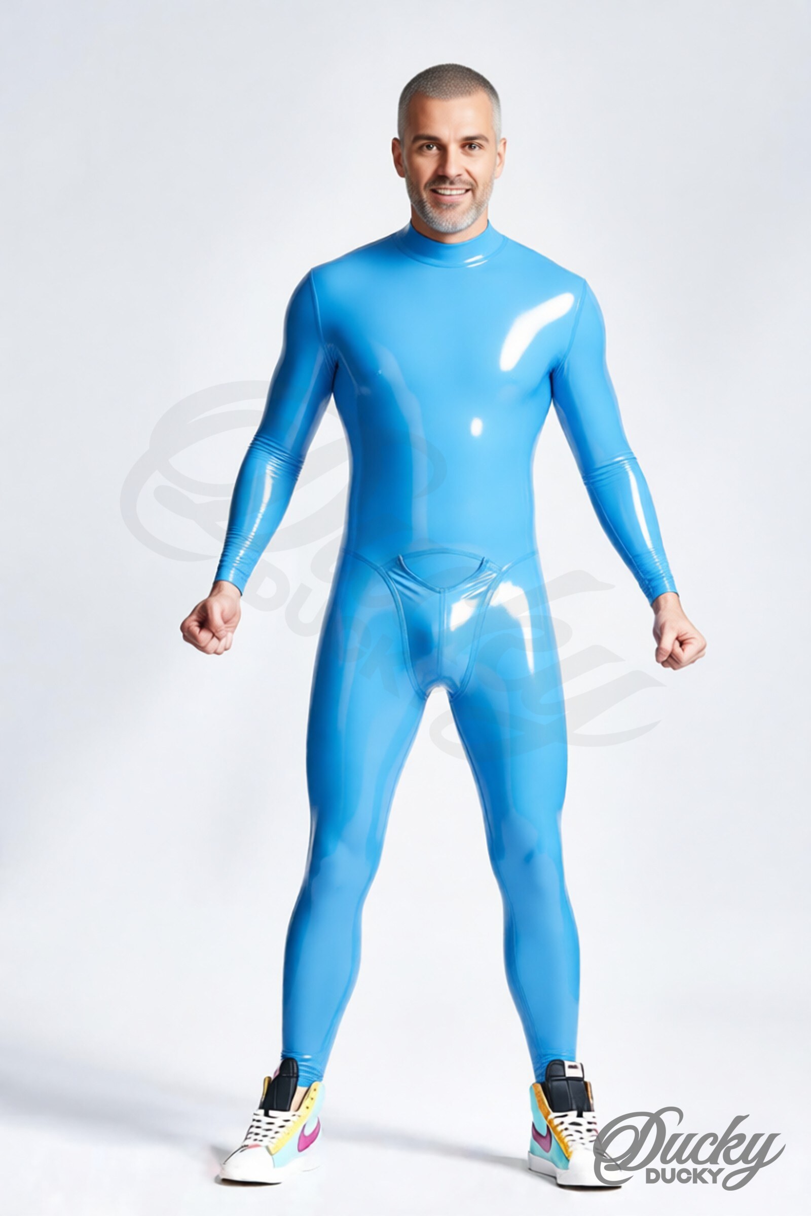 Brave – nyakon át bebújós férfi latex catsuit