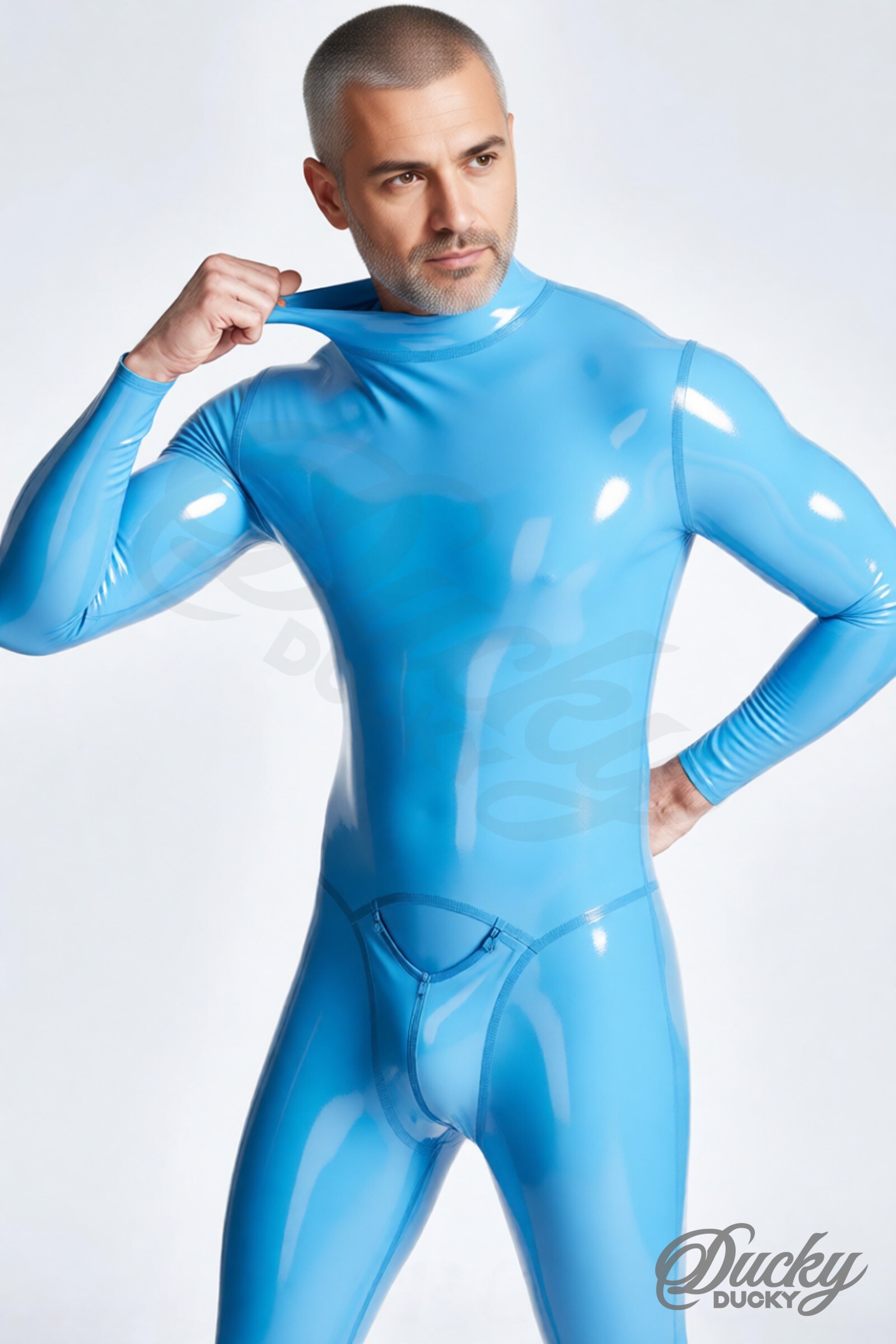 Brave – nyakon át bebújós férfi latex catsuit