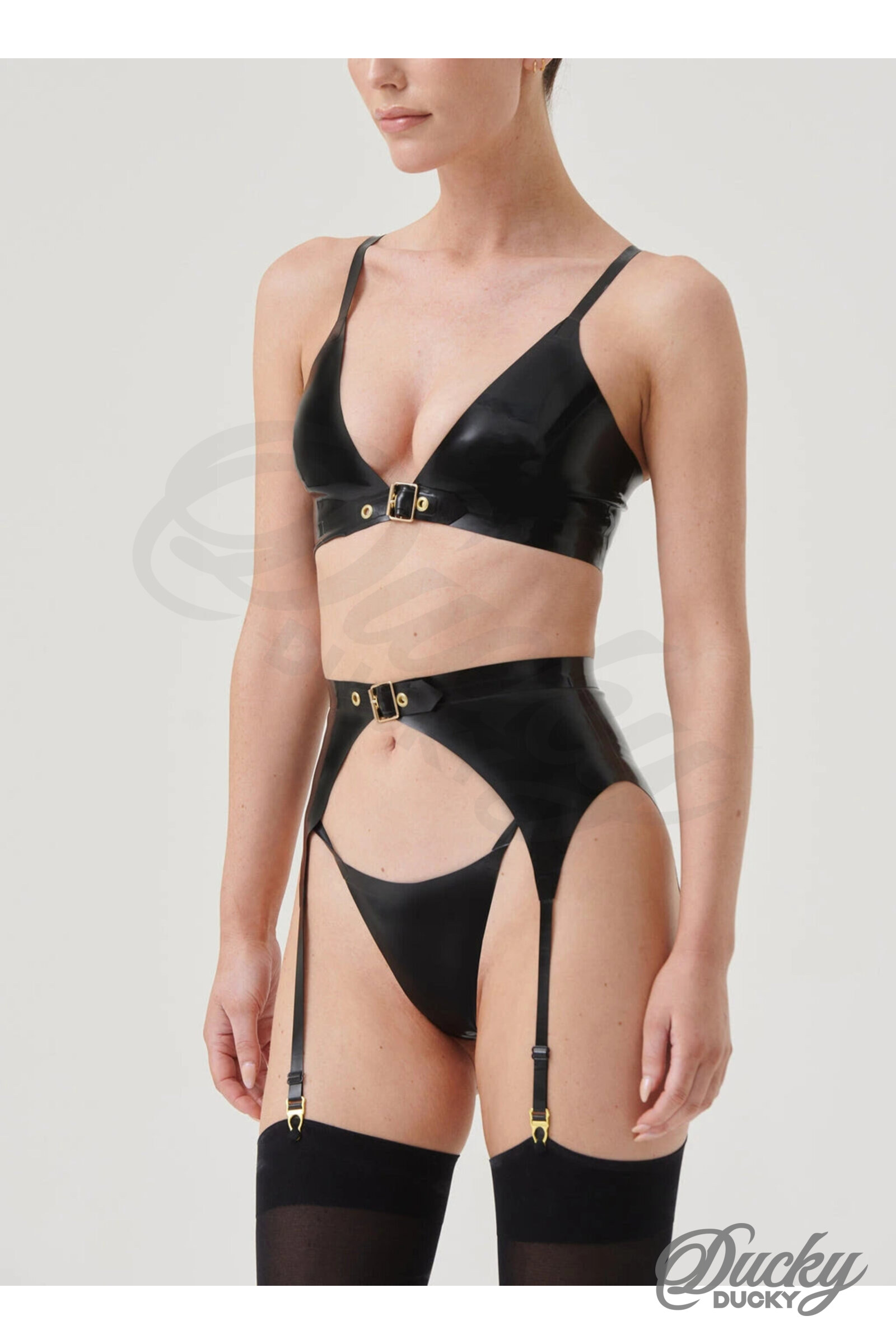 Clip – Soutien-gorge latex à boucle devant