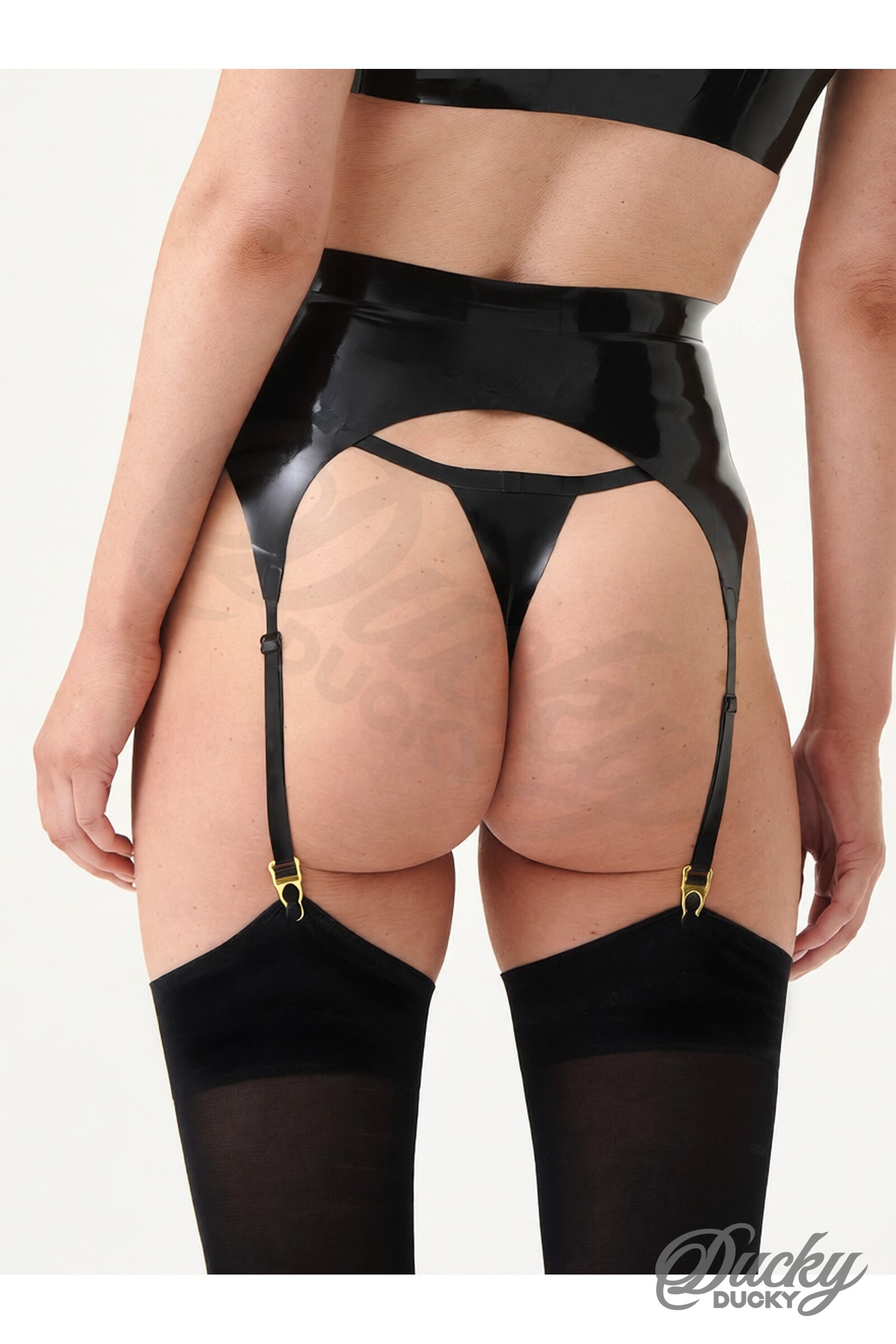 Frivole – strømpeholder i latex med spænde