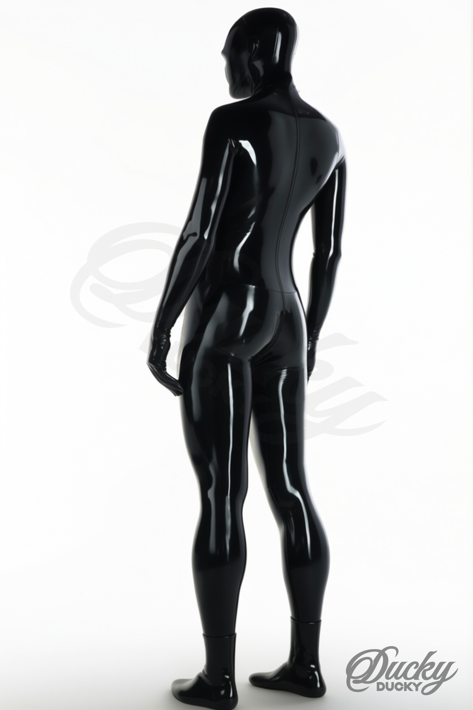 Furtif – conjunto integral de látex de hombre en dos piezas