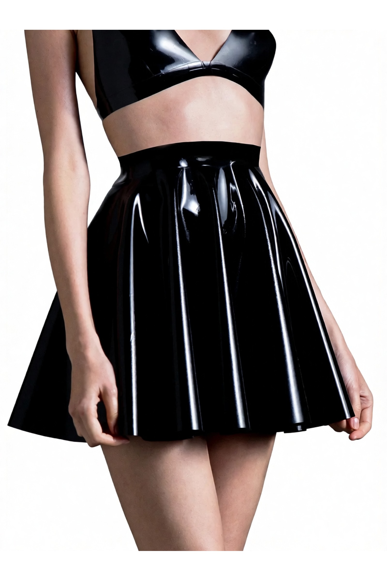 Pli – gonna in latex plissettata