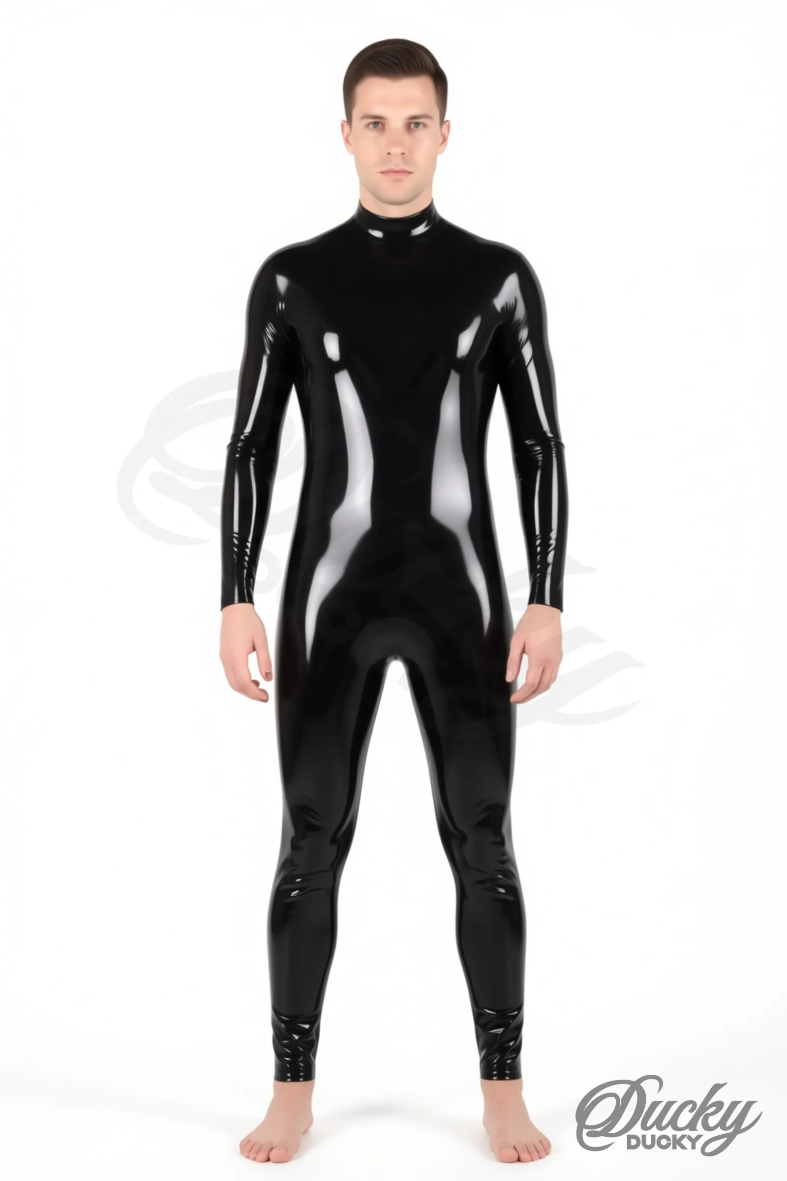 Prima – latexcatsuit, dragkedja bak