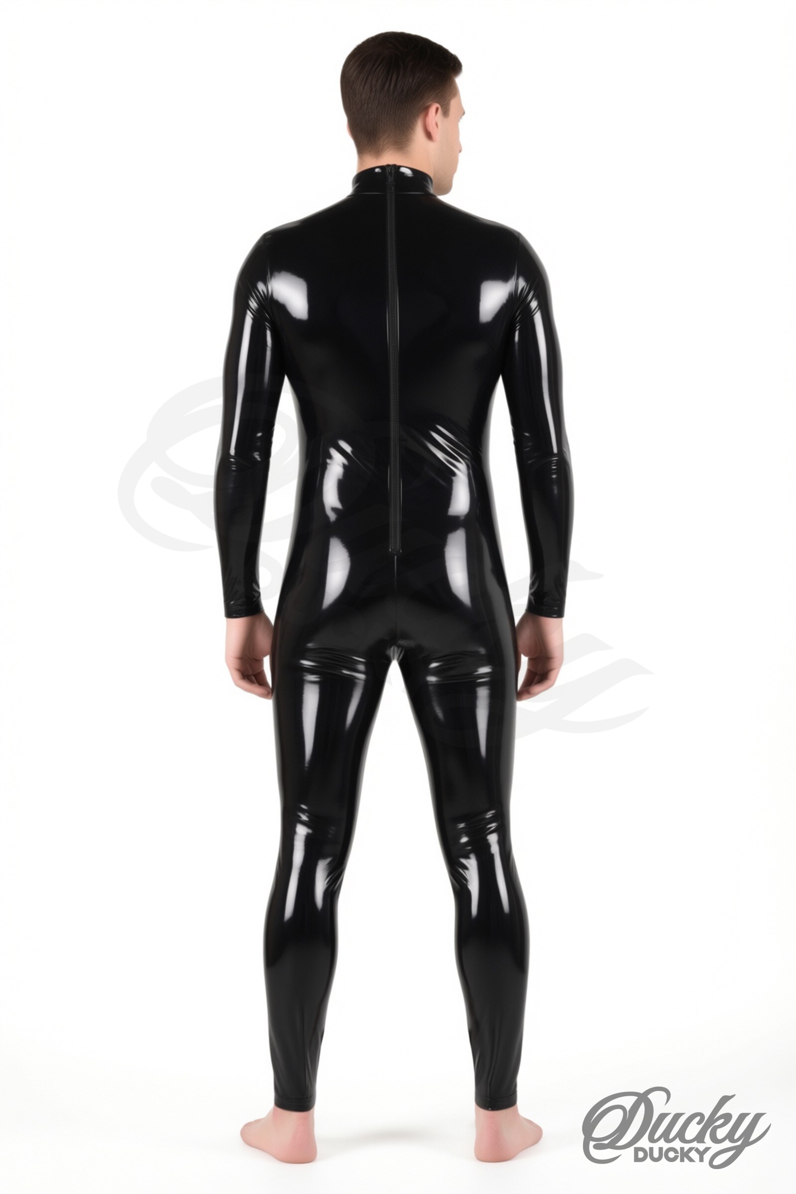 Prima – latexcatsuit, dragkedja bak