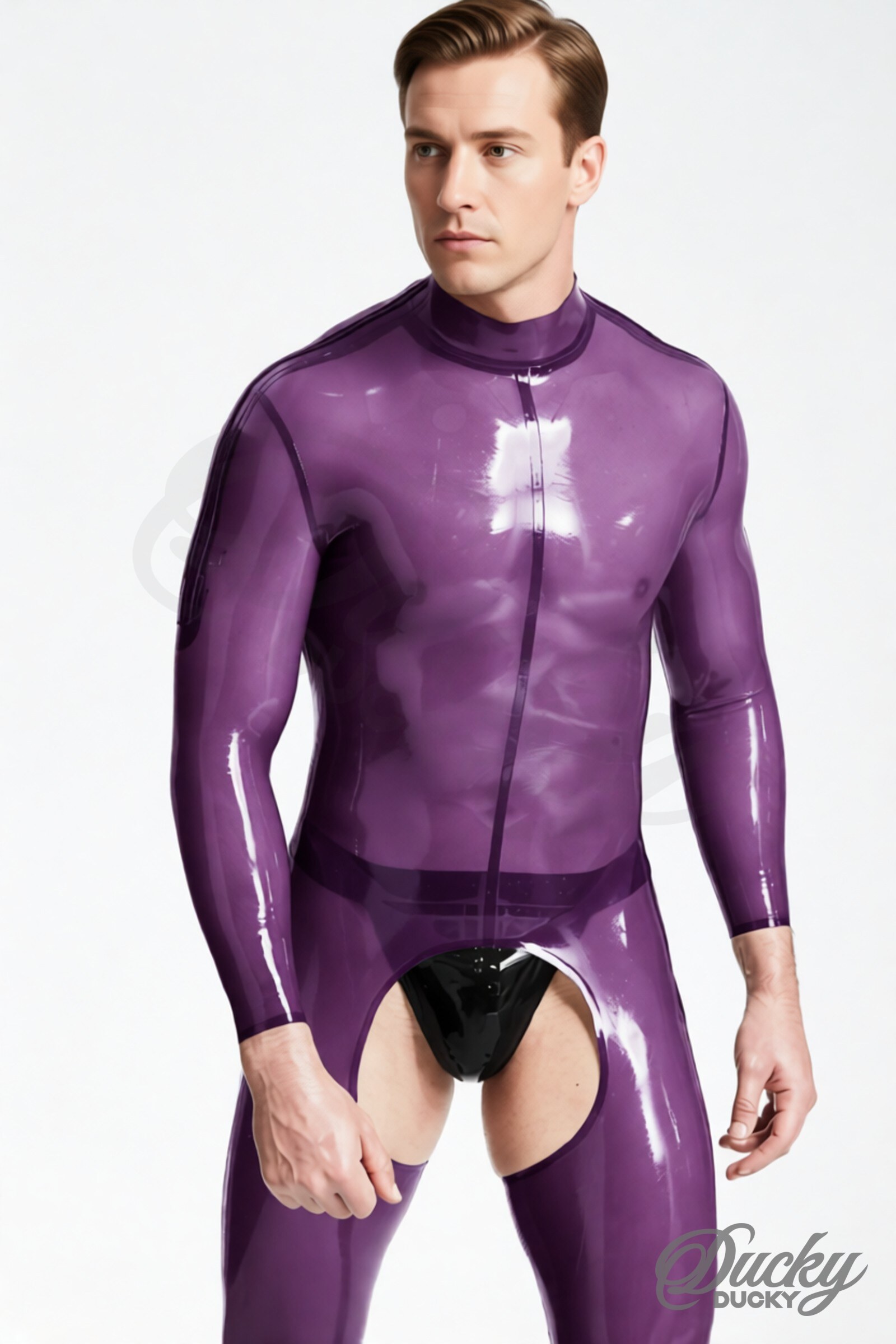 Rodeo – férfi latex catsuit chaps stílusban