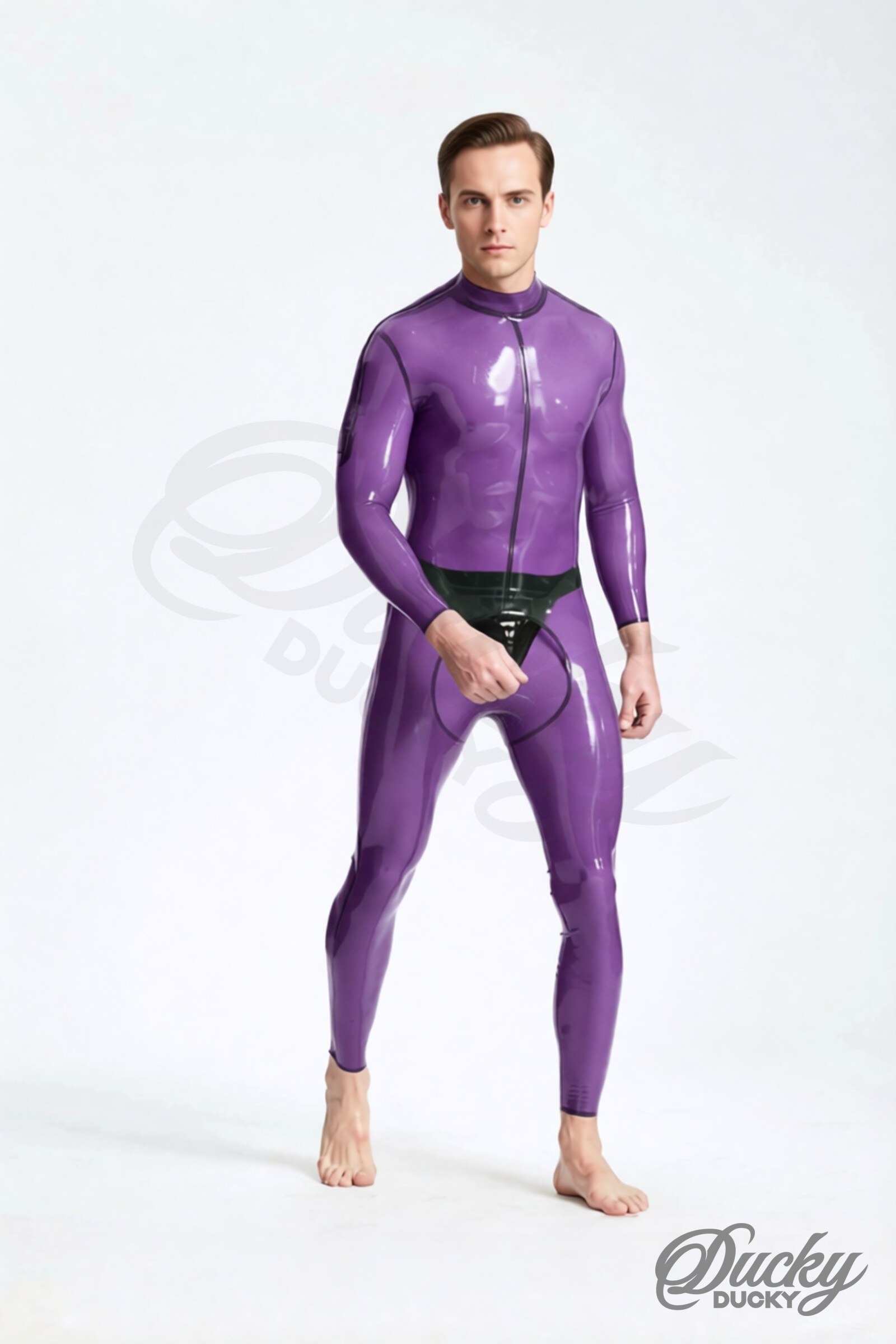 Rodeo – férfi latex catsuit chaps stílusban