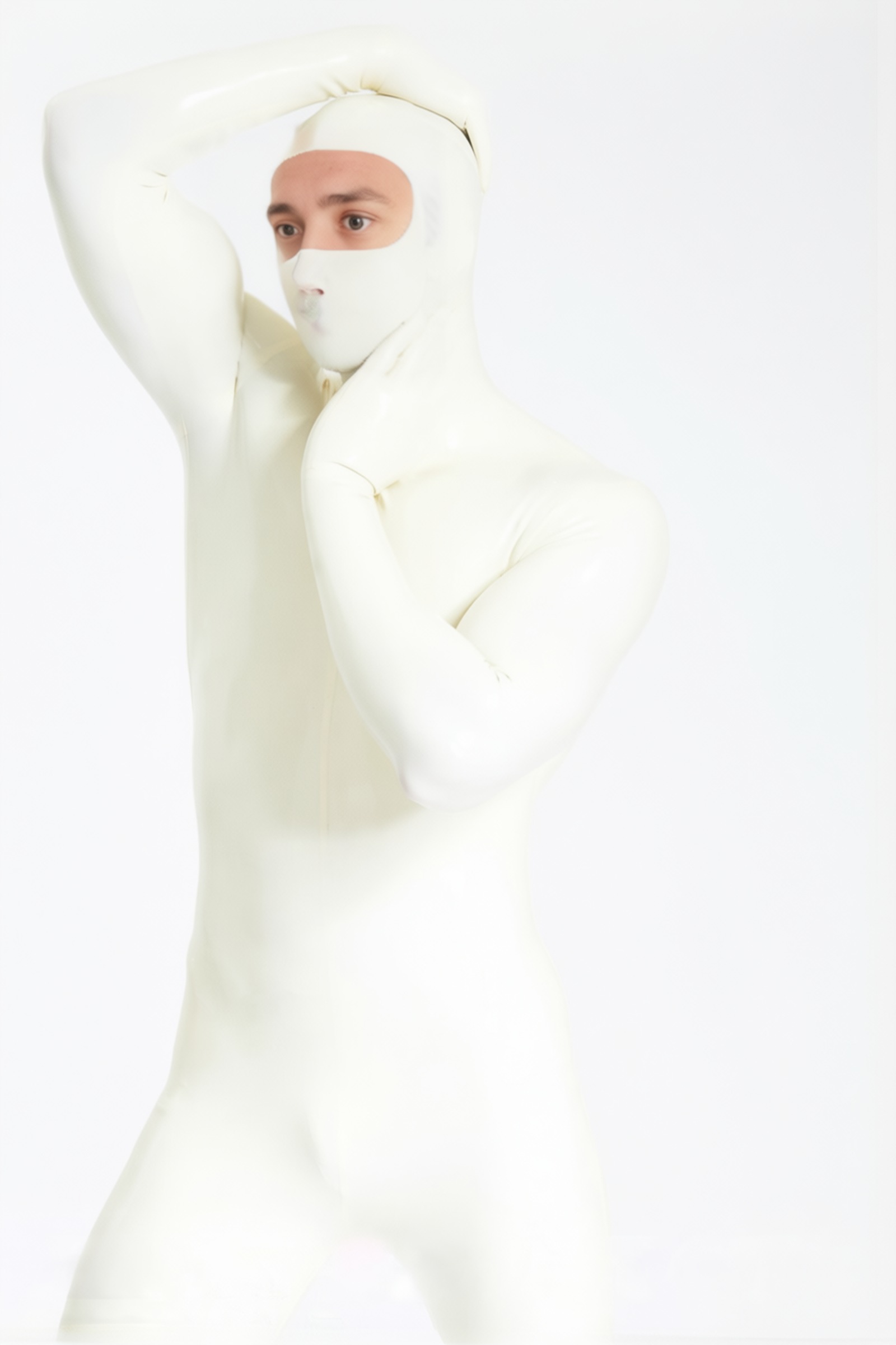 Silence – volledig bedekkend latex herenpak zonder rits